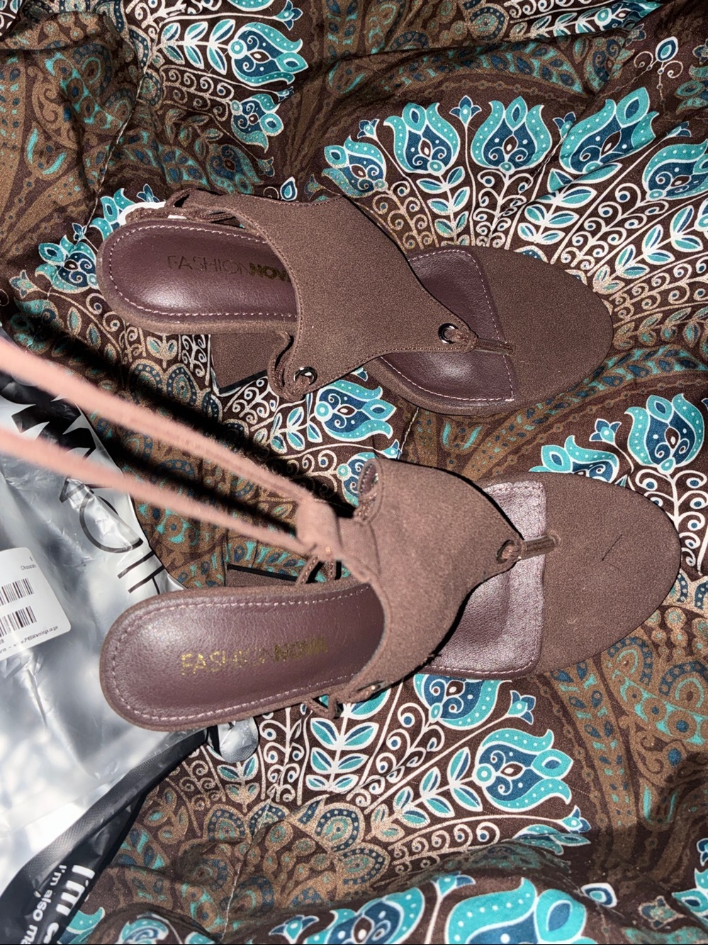 Brown fashion nova Women's Heeled Sandals